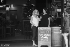 Queen Street Auckland city, black and white photo by Mike Wheelton